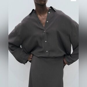 Oversized Flowy Shirt from Mango *matching skirt also available*